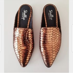 Like New Shelly's London Copper Mules Size 7